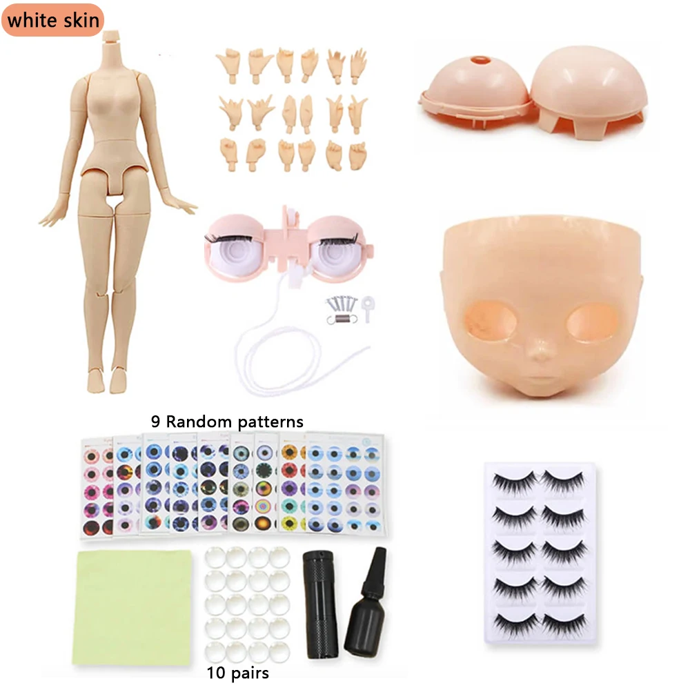 DBS blyth doll bjd jiont body scalp eyes mechanism eye chip customized set diy toy gift