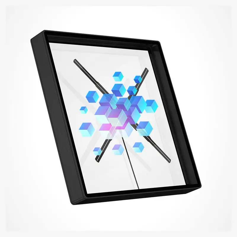 

Factory Price Custom Size Ventilation Holographic Advertising LED Fan Display Market 3D Holographic Fan With Case