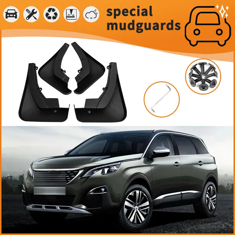 

For 17-21 models Peugeot 5008 Mudguards Fender Mudflaps Front Rear Flares Splash Guards Cover Car Accessorie