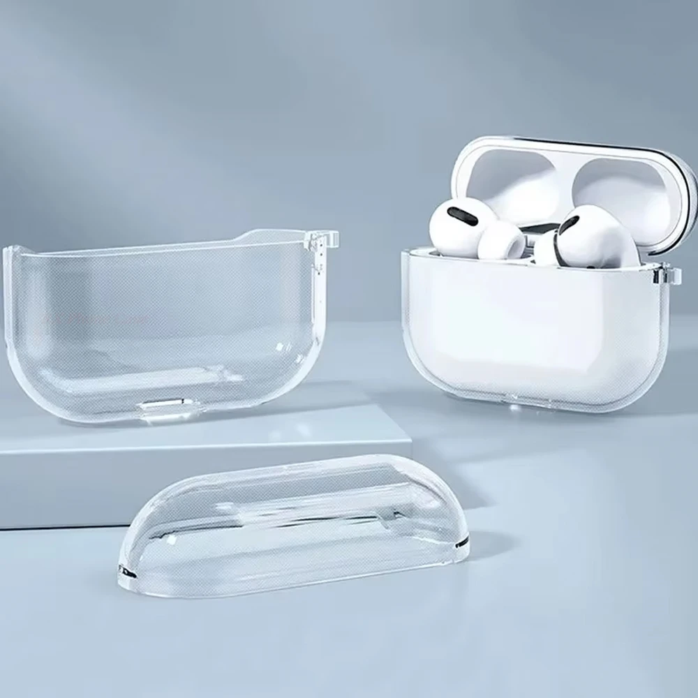 For Airpods 4 3 2 1 Clear Soft TPU Earphone Case For Airpods Pro 3 Pro 2 Pro Shockproof Bluetooth Wireless Earphone Cover Solid