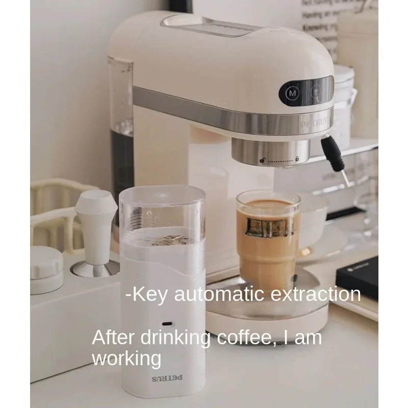 Coffee machine, household, small, fully semi-automatic Italian concentrated, commercial, freshly ground milk foam