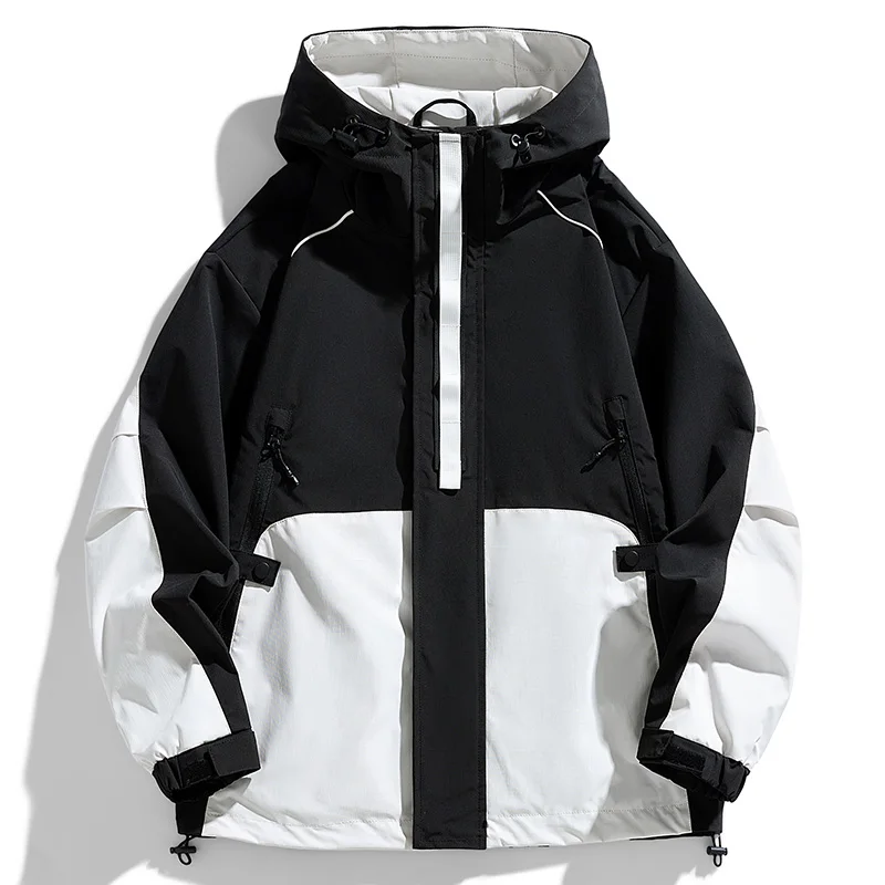 

Подростковая уличная ветрозащитная водонепроницаемая куртка унисекс с флисовой подкладкой и капюшоном, приталенного кроя, для молодежи, весна-осень