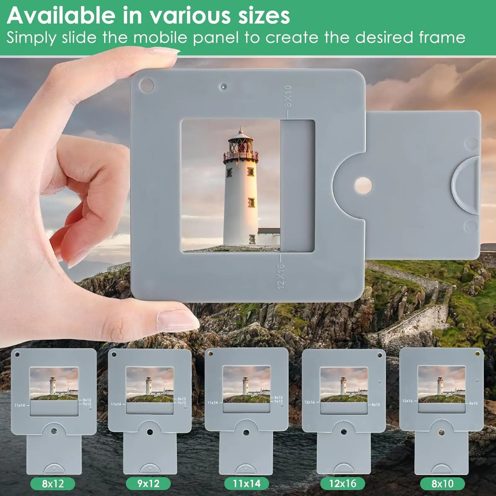 Art Viewfinder for Painting & Drawing Adjustable Composition Tool with Sliding Aperture Color Isolation View Catcher for Artists