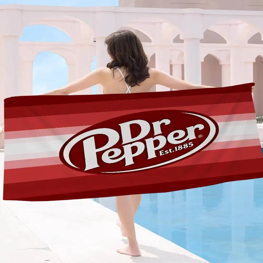 carbonated beverages Dr P-Pepper brand Beach Towel Colorful Bath Towels for Girl Microfiber Quick Dry Custom Sand Spa Gym Pool