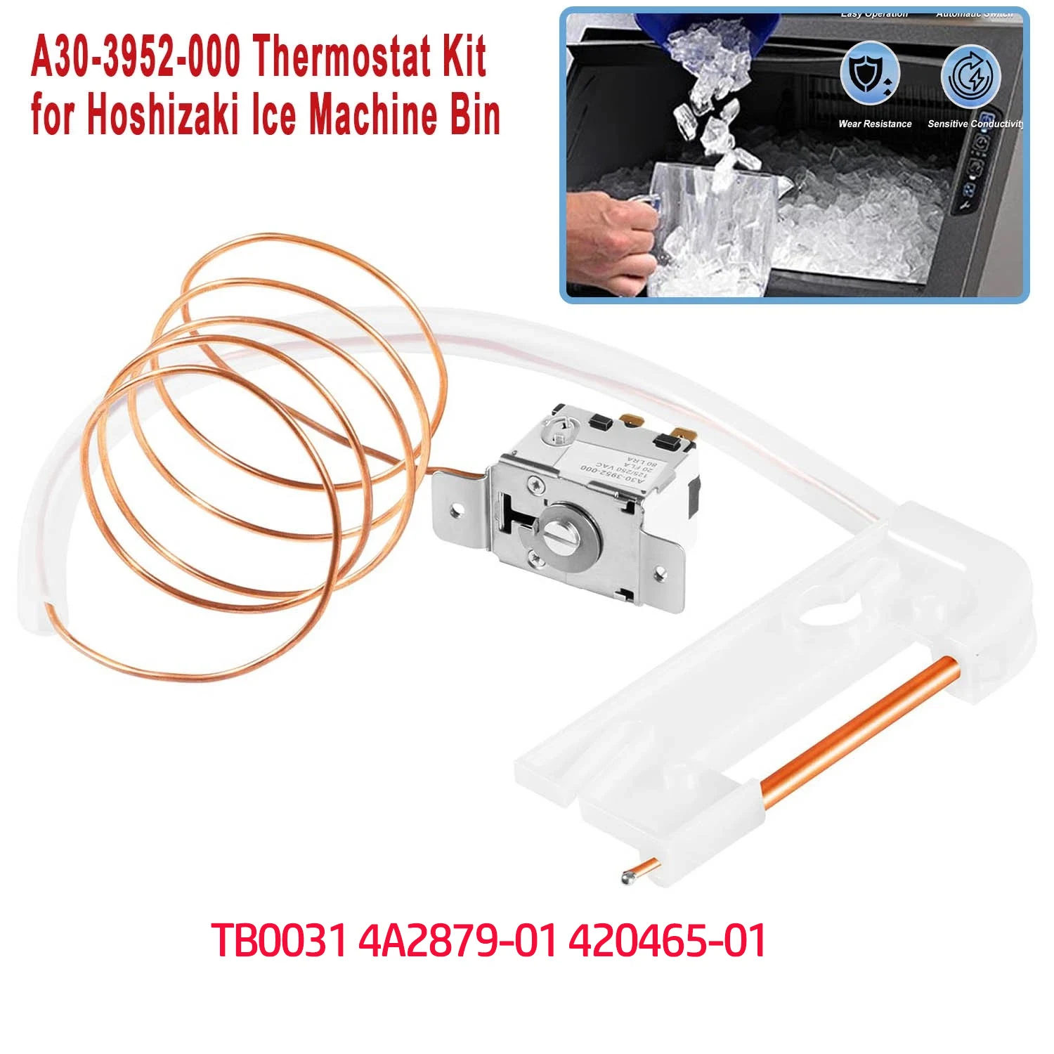

Комплект термостатов для льдогенератора A30-3952-000, совместимый с льдогенераторами Hoshizaki, термостат управления льдогенератором, замена TB0031