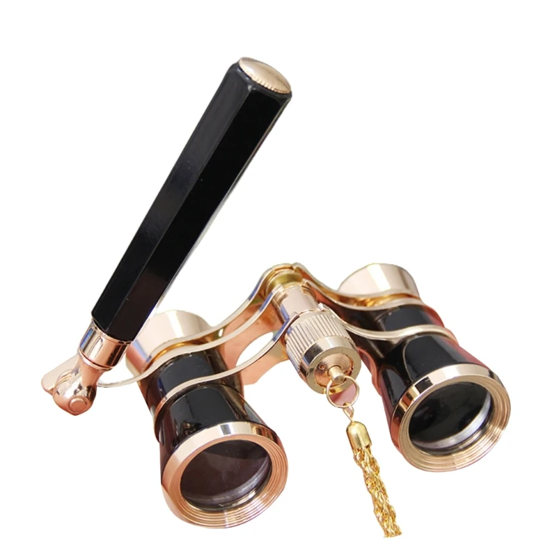 3X25 Binoculars with Chain Handle for Adults Kids Women Binoculars for Concert Theater Lorgnette Theater Drop Shipping