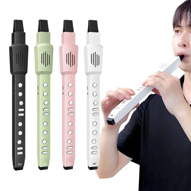 Electronic Wind Instrument, Digital Saxophone & Flute Synthesizer, Portable Electric Wind Blowpipe for Performance