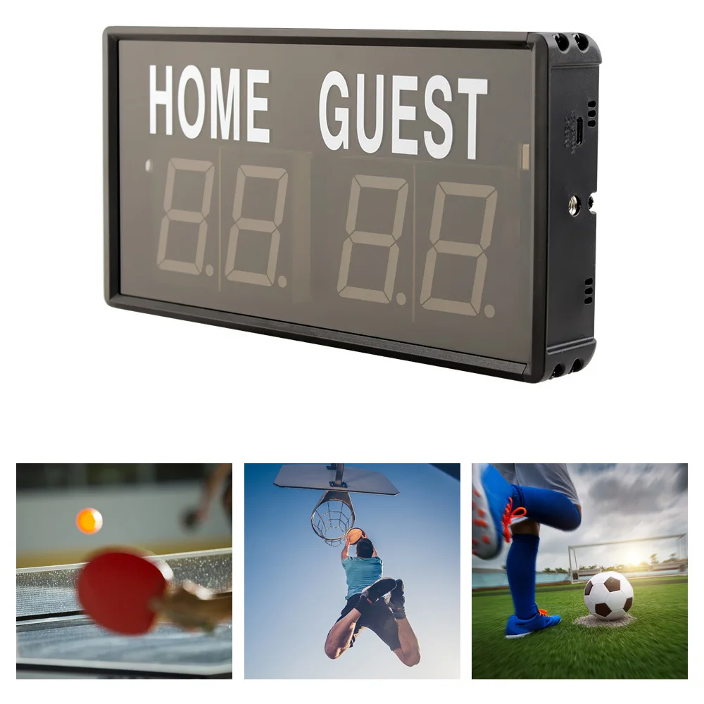 Portable 4 Digit LED Scoreboard Digital Home Guest Score Keeper Mini Electronic Scoreboard for Table Tennis Basketball Volleybal - view 4