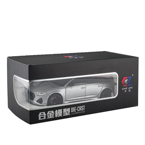 체중계 다이캐스트 장난감 차량 모델 아우디 RS6 여행 에디션 자동차 풀백 사운드 및 라이트 도어, 개방 가능한 컬렉션 선물, 1:24