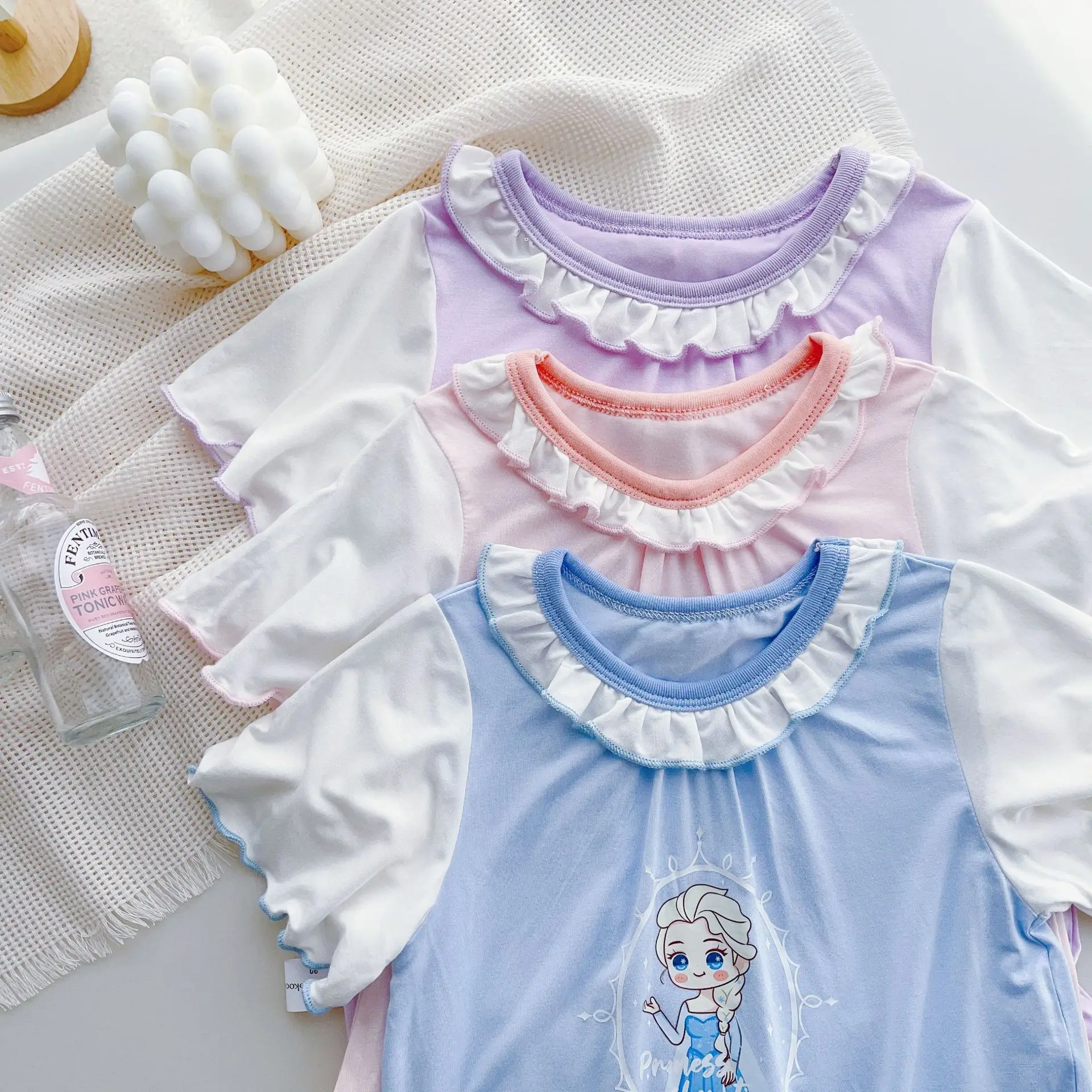 Roupa de pijama infantil, Vestido para meninas, Pijama para crianças, Colete de dormir, Roupa de dormir para mãe