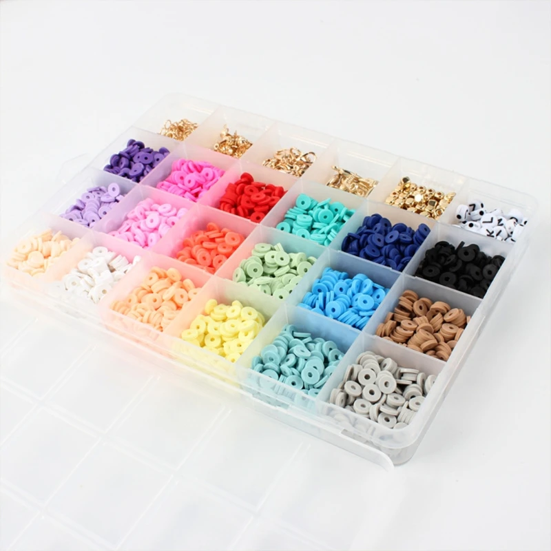 24 Grids Color Disc Round Beads for DIYM Making Necklaces Baracelets Earring Dropship