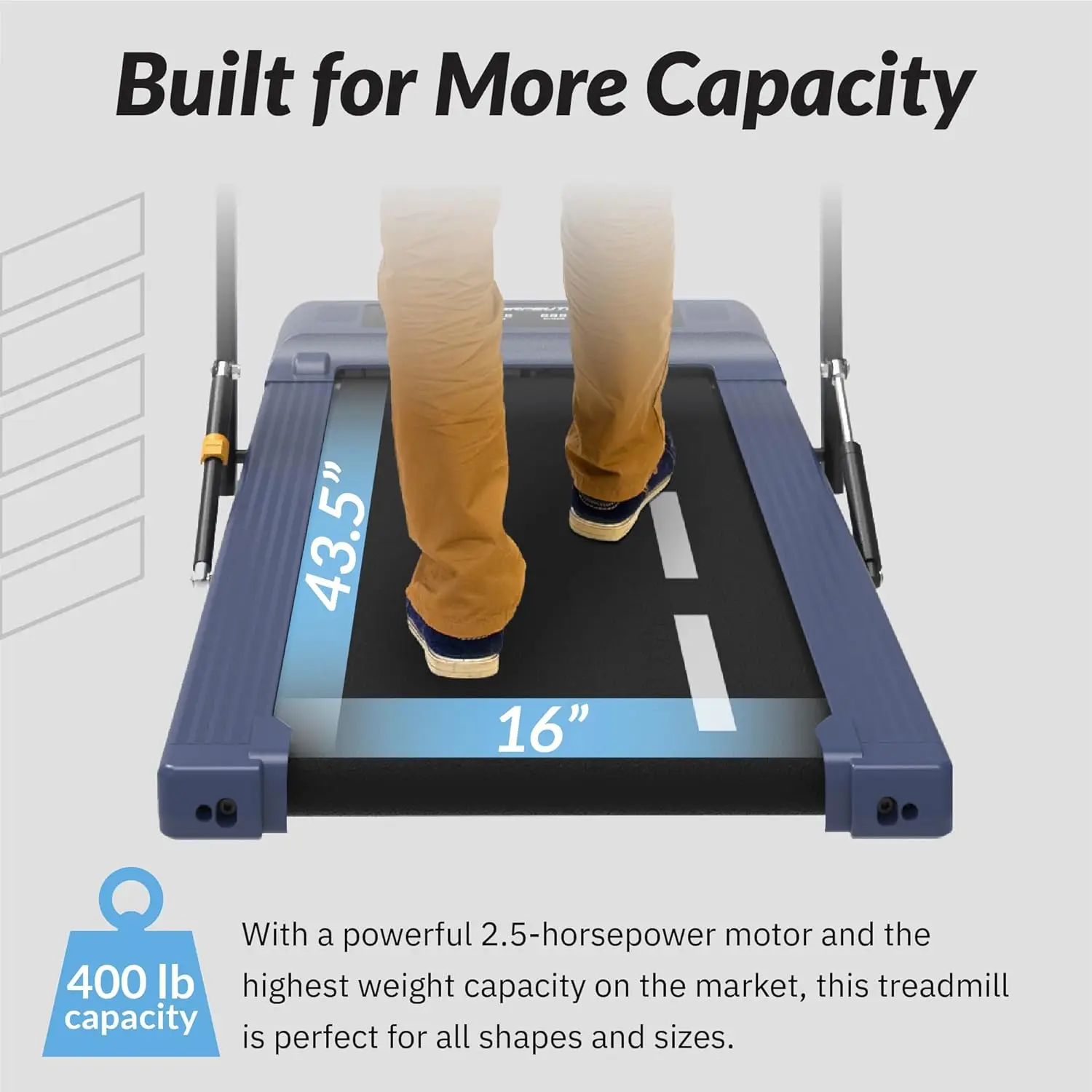 Capacity Heavy-Duty Walking/Jogging Exercise Treadmill - Home Gym Workout Equipment