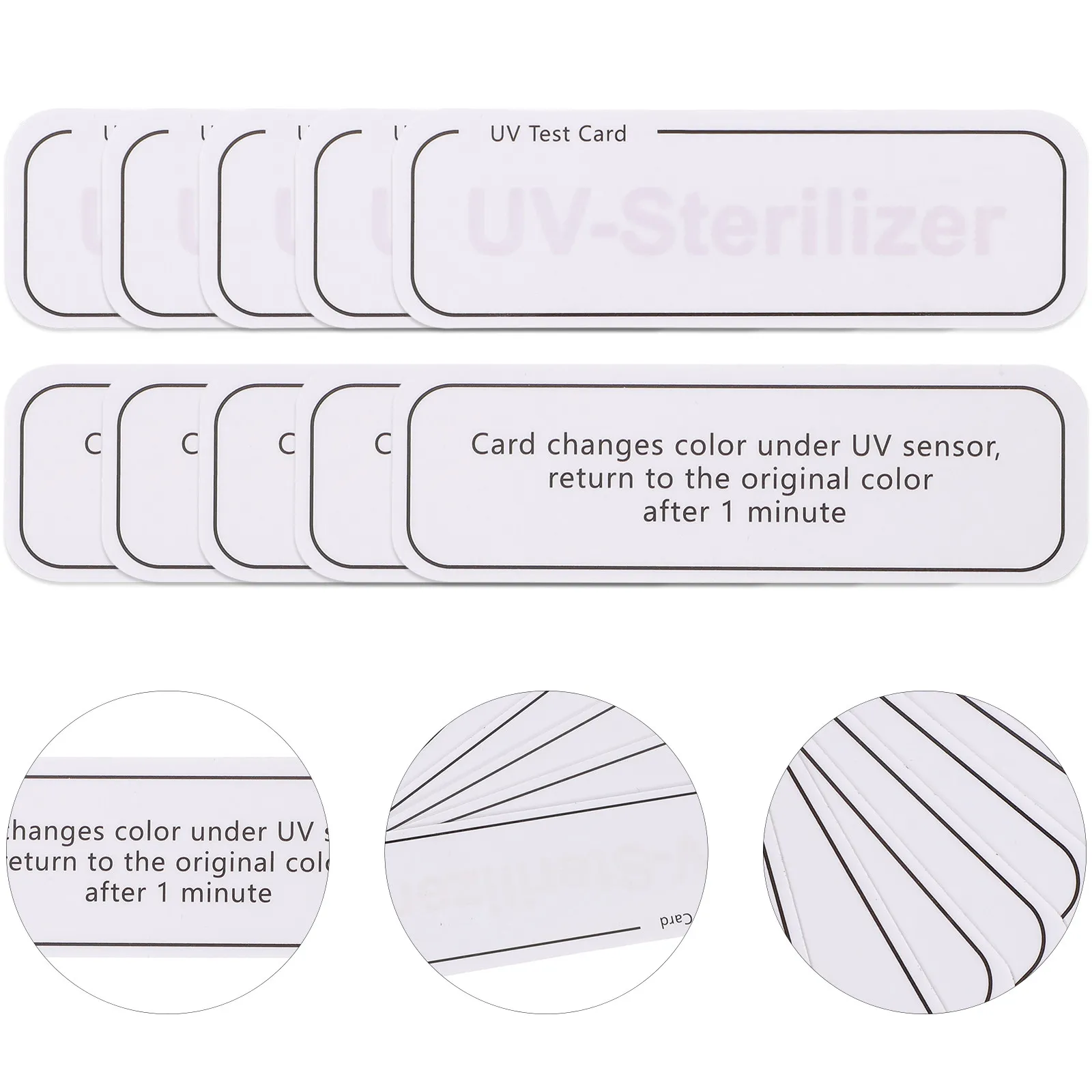 20Pcs Uv Intensity Test Cards Reusable Uv Detection Indicator Paper Easy Use Sunscreen Protection Travel Test Cards