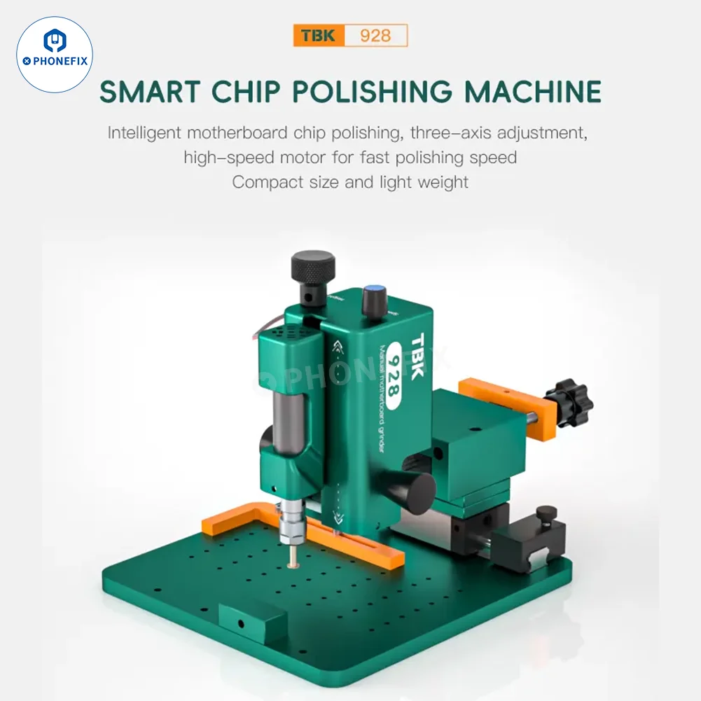 TBK 928 Motherboard Grinder Smart PCB Chip Grinding Machine with 3-Axis Adjustment Biaxial Clamp for CPU IC BGA Polishing Repair