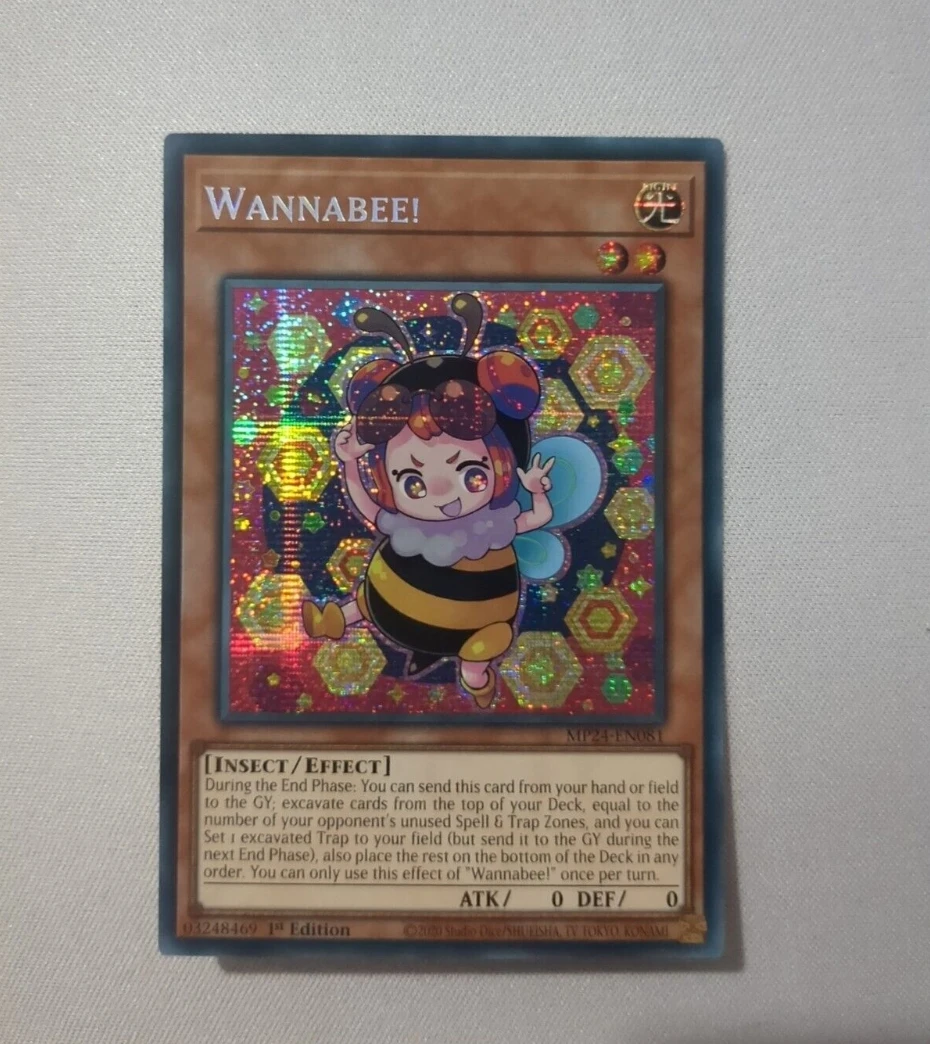 Yugioh KONAMI Duel Monsters TCG MP24-EN081 Wannabee! การ์ดมิ้นต์คอลเลกชันฉบับที่ 1 ภาษาอังกฤษหายากลับ