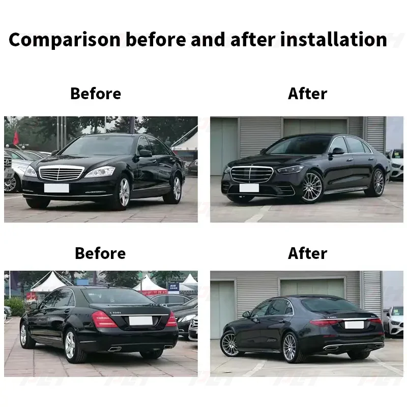 for  S450amg Body Kit For Mercedes S class W221 2006-2013 Upgrade to W223 S450 2021+ M Sport Front Bumper Rear Bumper bodykit