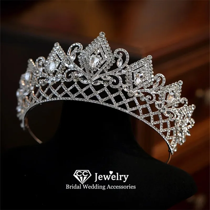 

CC Luxury Crowns Women Accessories Wedding Headbands Engagement Hair Jewelry Sparkly Coronets Pageant Coronets Headdress AN462