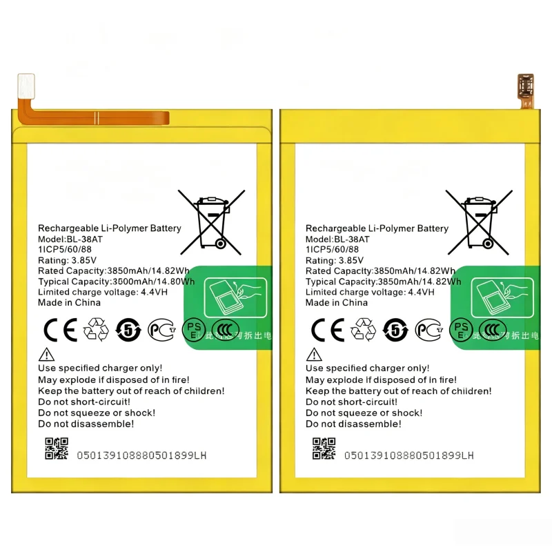 2026 New BL-38AT for Tecno Transsion Pop 2 Power/B1P/Bp1 Mobile Phone Battery 4000mah Long‑Lasting Battery Life Fast Delivery