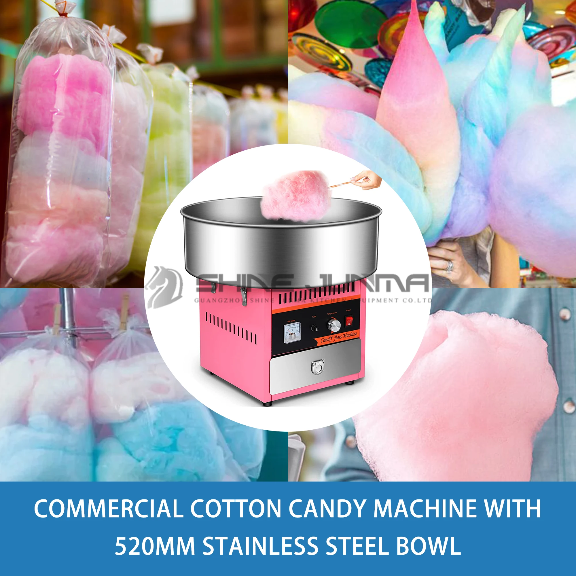 2025 1000W Commercial sugar automatic cotton candy making machine floss small cotton candy machine electric cotton candy machine