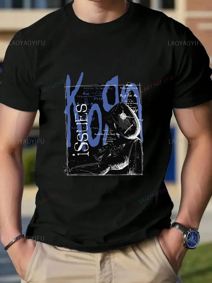 

Korn, хорошо известная американская рок-группа, классическая модная хлопковая футболка с принтом плакатов, новая футболка в стиле металл-рок