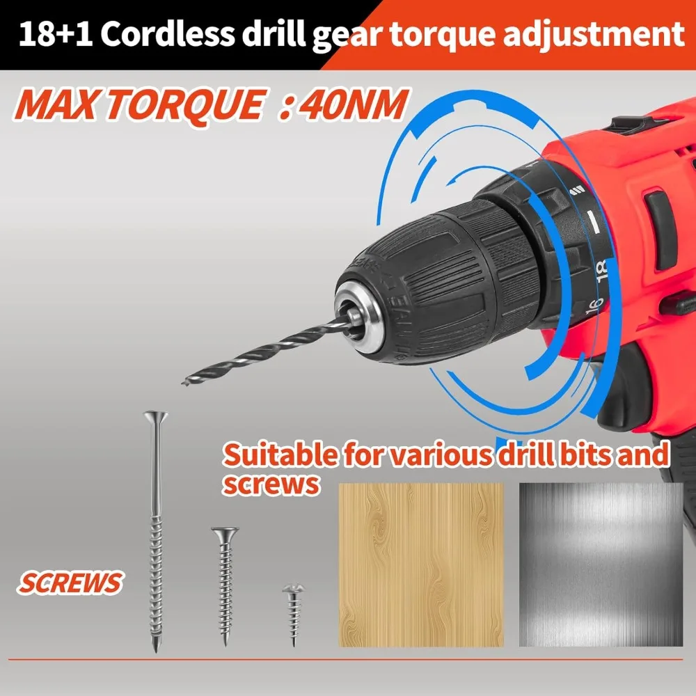 BHot Sale.lack 346 قطعة مجموعات أدوات، مجموعة مثقاب كهربائي 18 فولت، مثقاب لاسلكي للرجال، مجموعات أدوات يدوية منزلية منزلية ذاتية الصنع - الأفضل #3