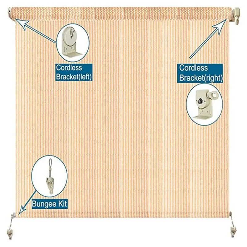 SEWS-Cordless Bracket Kit, Mounting Bracket For Indoor/Outdoor Sunshade Roller Shutter Replacement