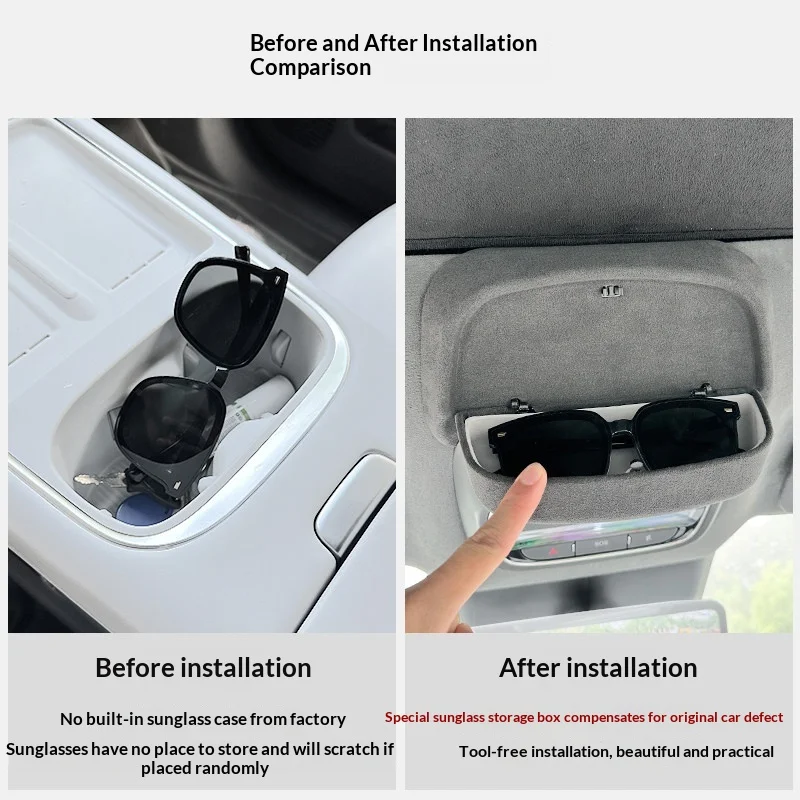 For XPeng G6 XiaoPeng G6 2025 2026 Sunglasses Holder Car Mounted Sunglasses Storage Box Automotive
