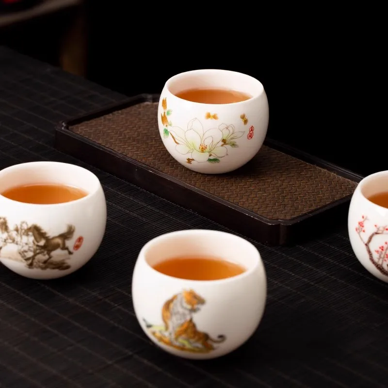 Nueva taza de té principal de cerámica personalizada para el hogar de estilo nacional, taza individual para ceremonia, beber té, Jian Zhan