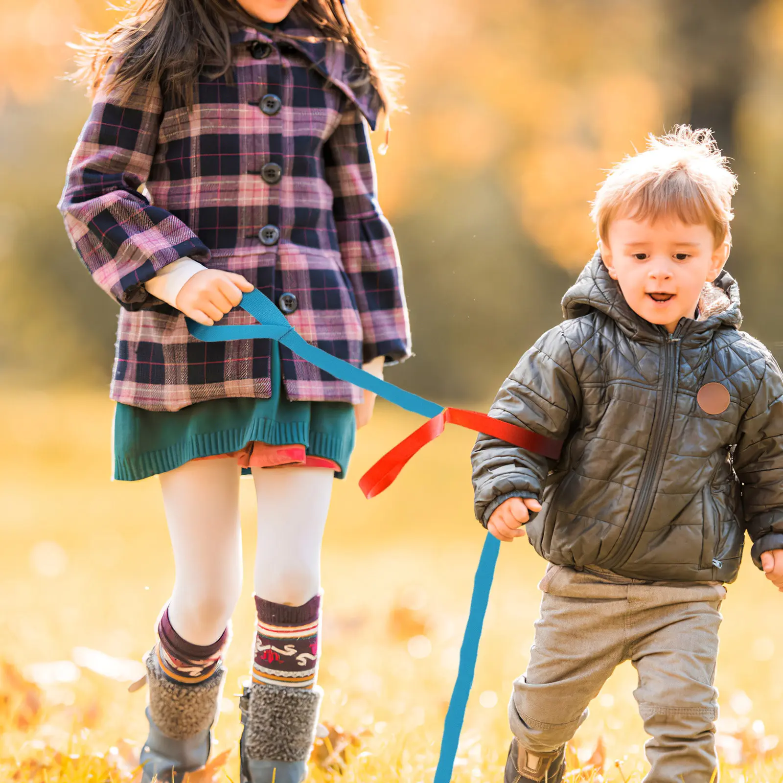 

2Pcs Safety Walking Ropes with Handles for Toddlers Preschool Daycare Outdoor Anti Lost Leash Rope Child Leashes Wrist Leashes