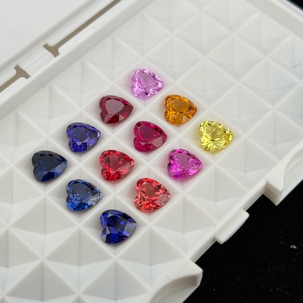 Heart Cut 3x3 - 12x12mm 6A Quality Synthetic Sapphire Gemstones Colors Corundum Stone
