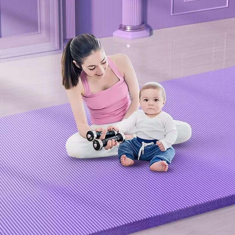 وسادة التمرين للمنزل الصالة الرياضية الطابق تجريب عدم الانزلاق اليوغا حصيرة بيلاتيس اللياقة البدنية حصيرة 15 مللي متر سمك عدم الانزلاق اليوغا وسادة السفر اللياقة البدنية #2