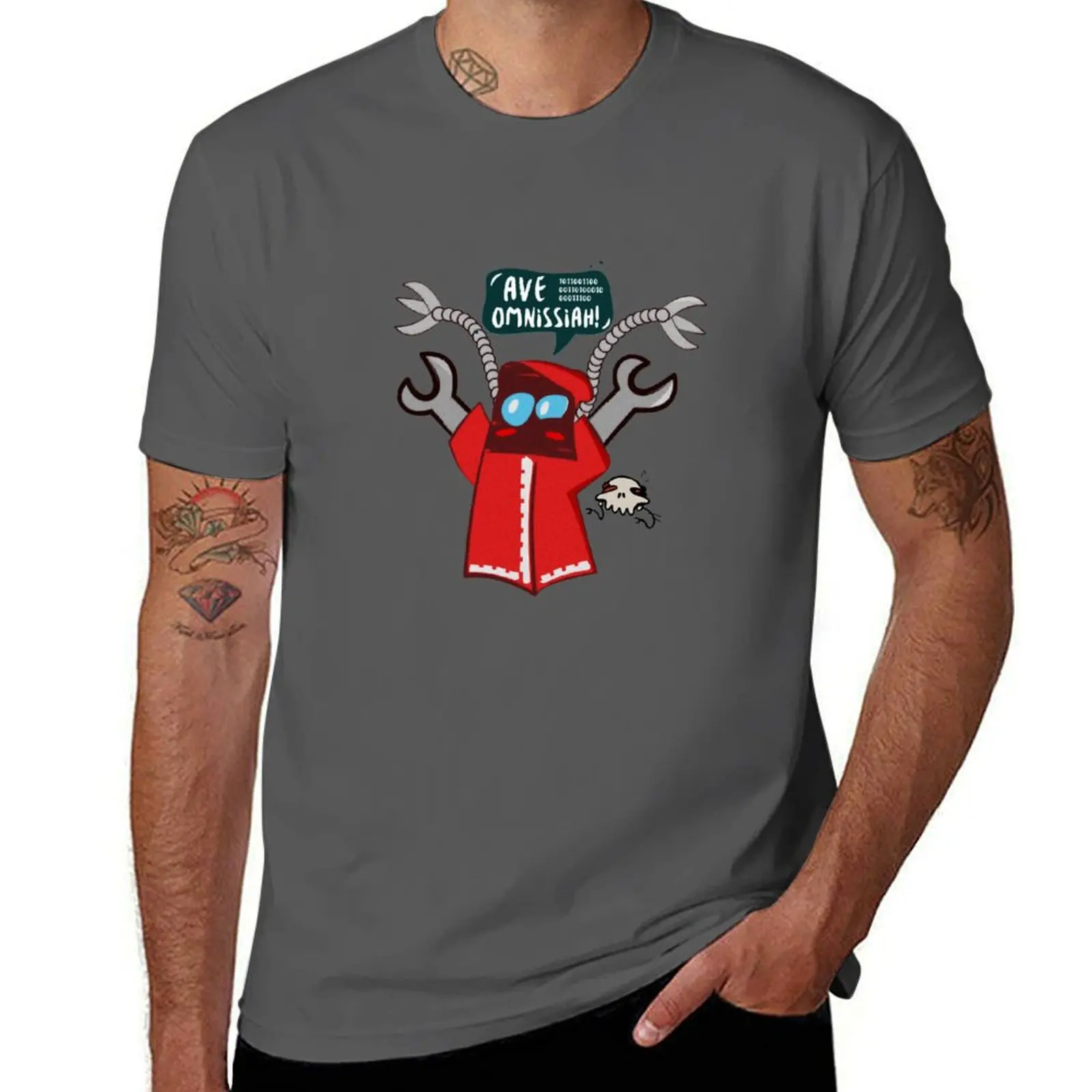

Mechanicus Ave Omnissiah T-Shirt cotton t shirts high quality t shirts for man pack cotton t shirts for man slim fit T-Shirt