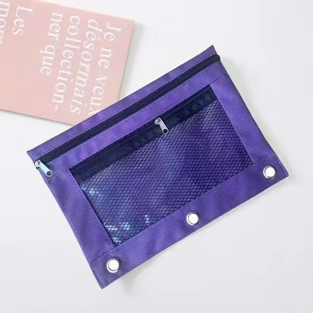 กระเป๋าดินสอหลากสีใส่ดินสอ POUCH pensil ความจุกระเป๋าใส่ดินสอตาข่ายมีซิปสำหรับโฮมโรงเรียนการจัดระเบียบสำหรับสำนักงาน