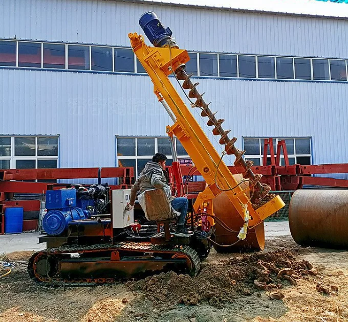 Solar Energy Pile Driver Photovoltaic Hydraulic Press With Engine 22kw Motor High Efficiency Piling Machine-topmai Brand