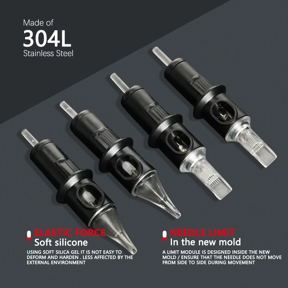 Tattoo Cartridge Needles 5 7 9 11 13 15 17 19 21 23M1 /CM Tattoo Needle 10pc Stainless Steel Needle For Rotary Tattoo Machine