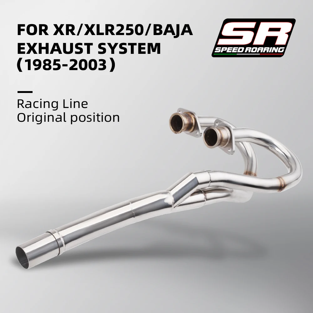 

FOR motorcycle XR250 XLR250 /BAJA stainless steel EXHAUST SYSTEIM (1985-2003) Racing Line Original position