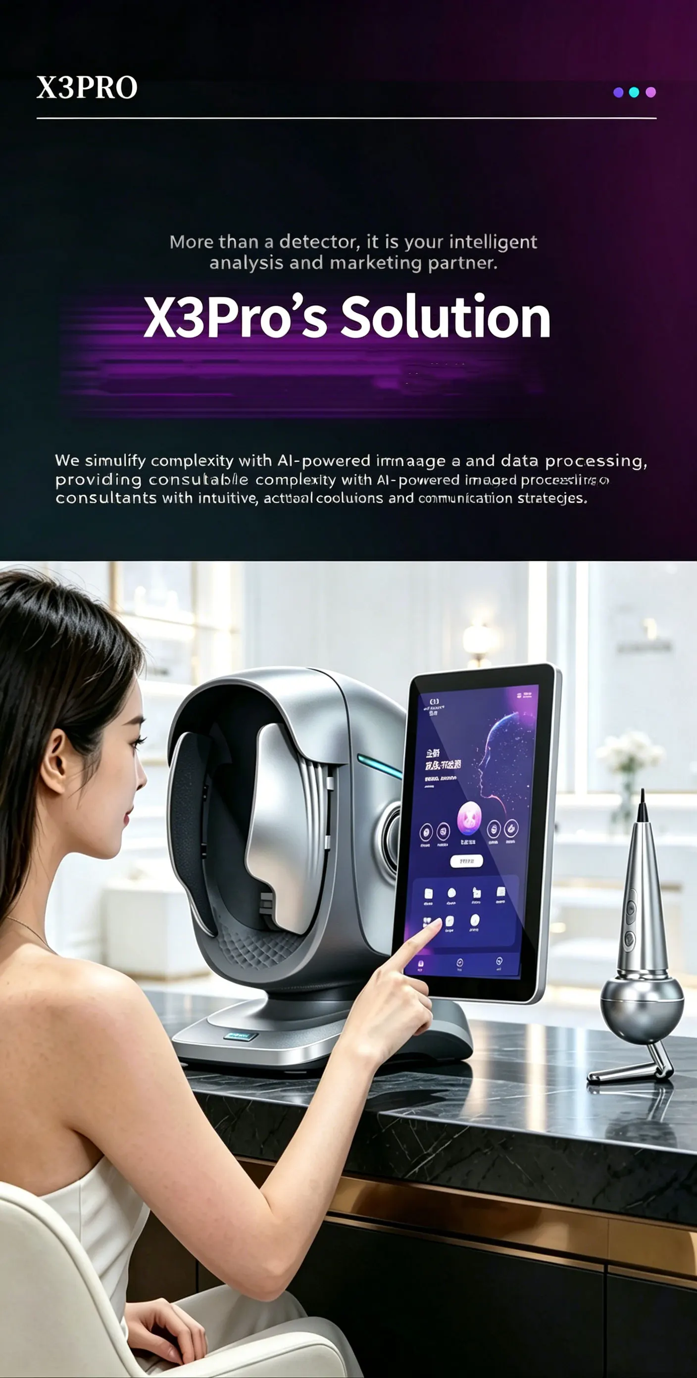 Star AI Intelligent Imaging Analyzer for Facial Analysis and Scalp & Skin Detection in Beauty Salons