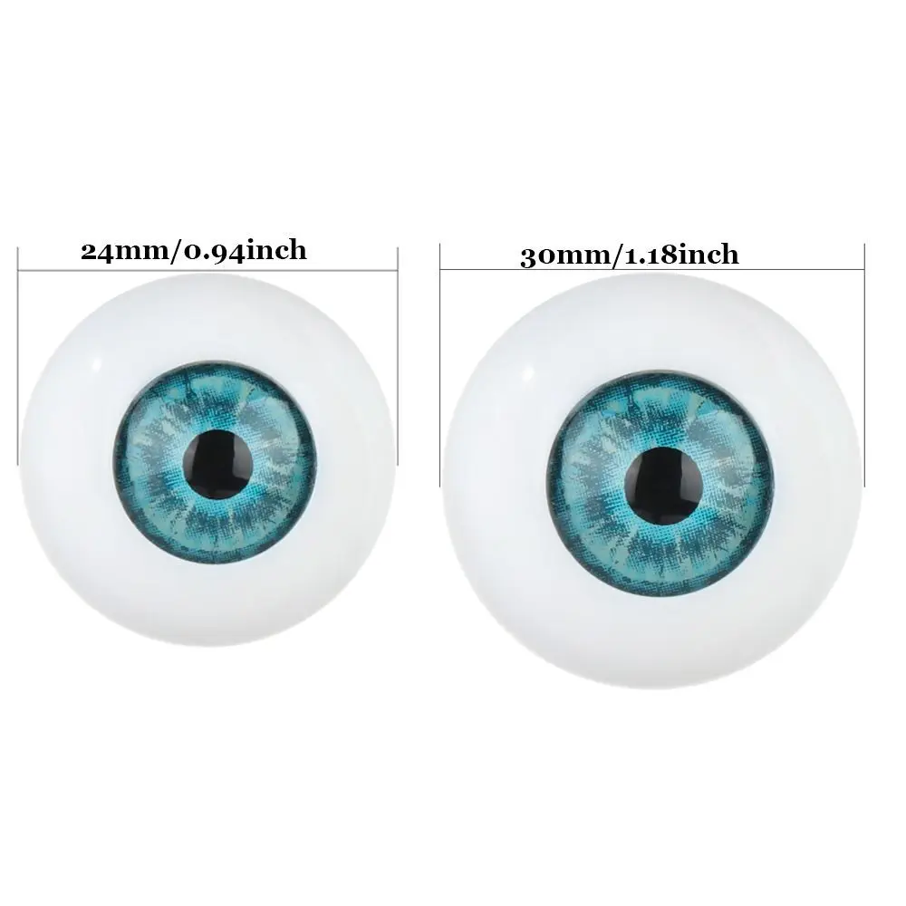 1Pair 24mm 30mm Blue Brown Green Doll Acrylic Eyes Doll Eyeball For BJD Doll Making Crafts DIY Doll Eyes Accessories
