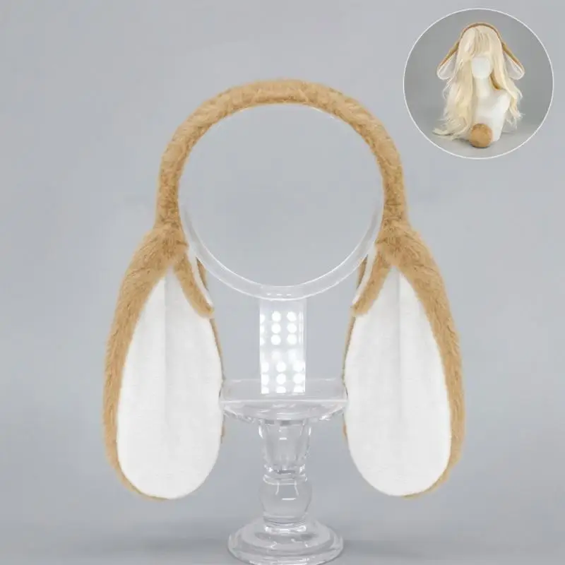 

39BD Flexible Frame Rabbit Ears Headpiece For Theme Event Comfortable Wear Anime Costume HairBand Women Anime Theme Accessory