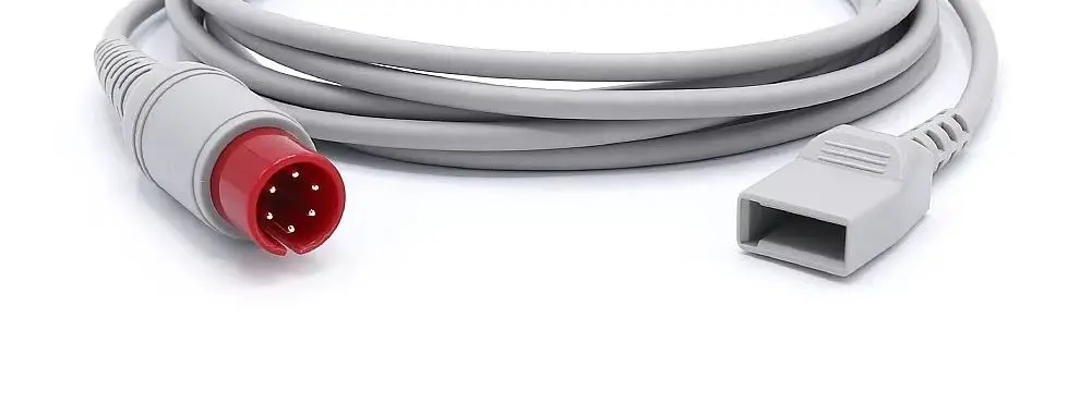 6 Pin IBP Adapter Cable 3.2m Invasive Bloods Pressure Transducer Connection Wire Medical Sensor Extension Cord