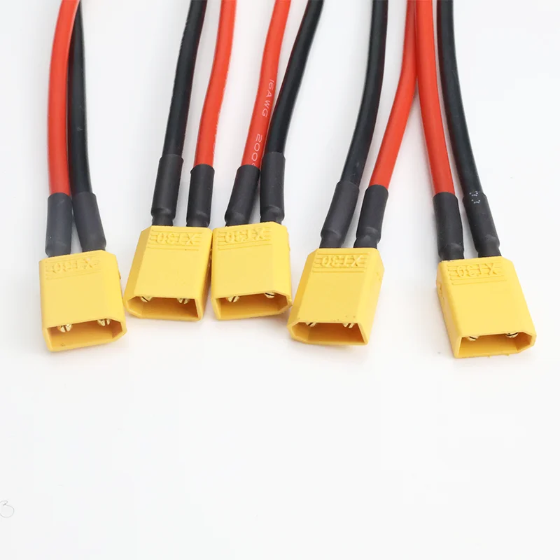 2Pcs Adapter XT30 Plug 15CM Charge Lead To 4.0mm Banana Plugs Charge Cable Silicone Wire 16AWG for Lipo Battery Expand DIY