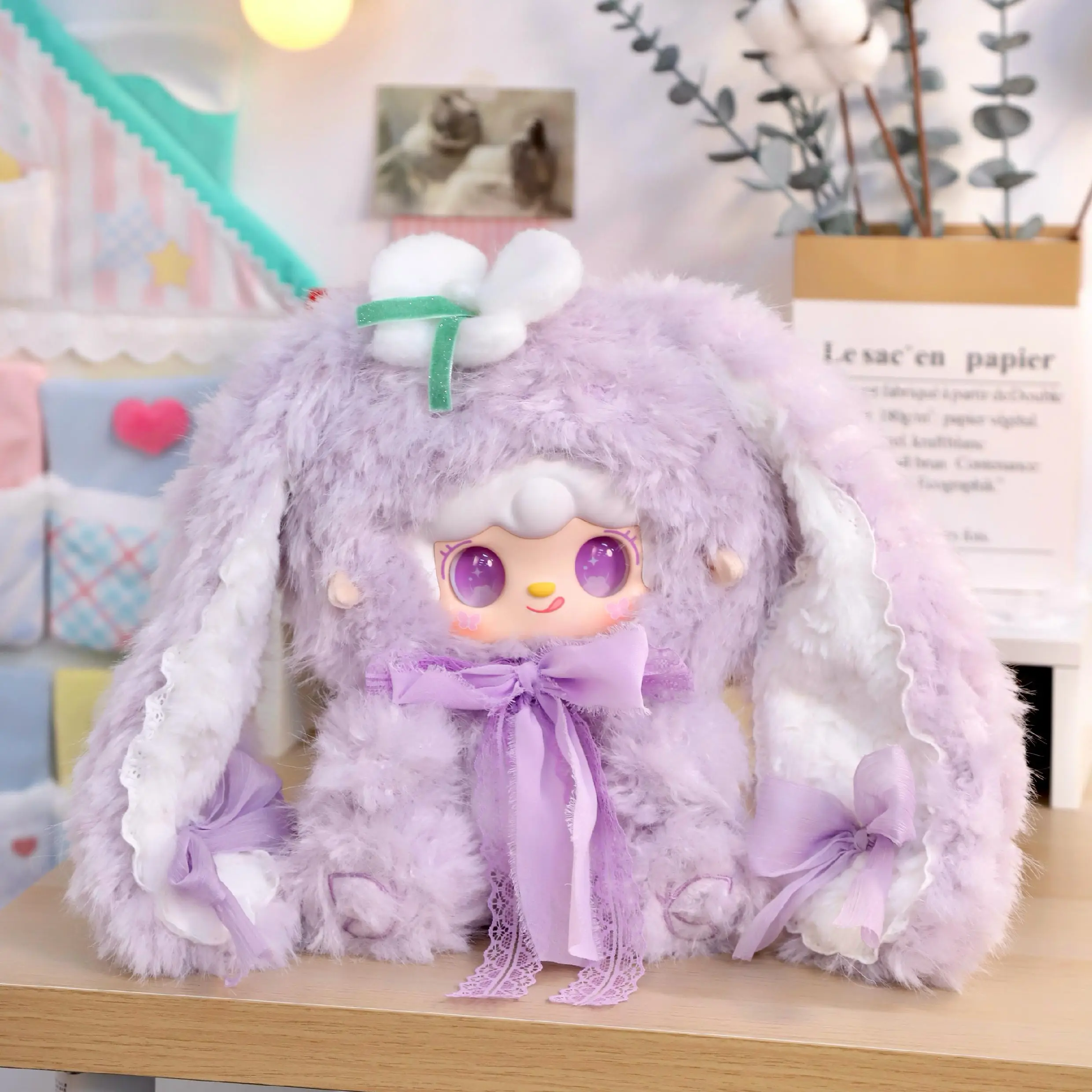 

Yooki 400% серия Florall Fragments Bunny, виниловая плюшевая кукла, модная глухая коробка, милое украшение для дома, кавайная кукла, рождественский подарок для детей