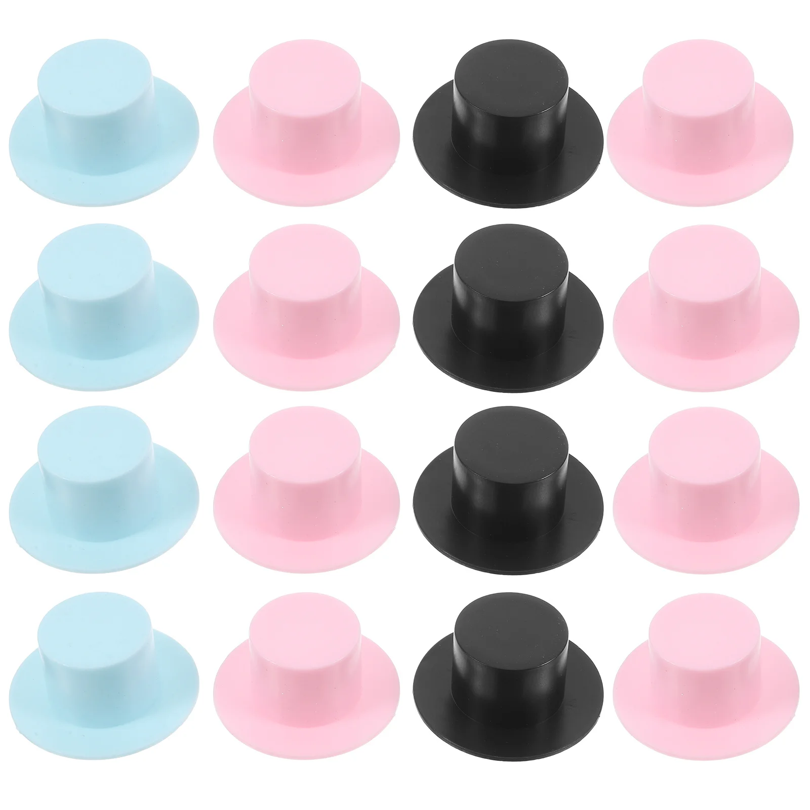 

30Pcs Mini Clown Hats Festive Plastic Miniature Top Hats Christmas Decor DIY Craft Accessory Holiday Party Supplies