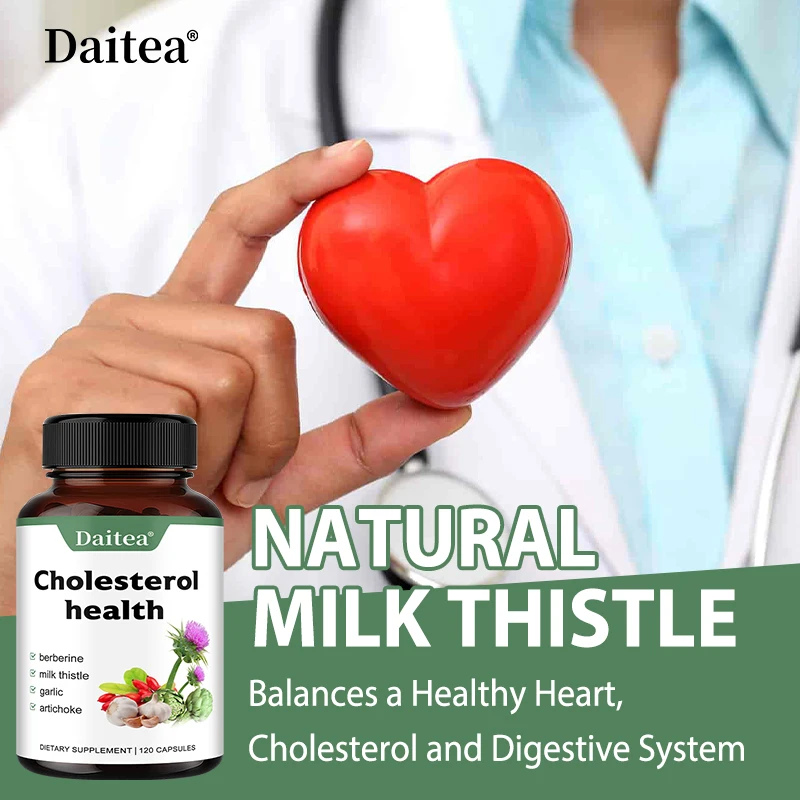 Berberine + Milk Thistle Capsules - for Kidney & Liver Health, Liver Detox and Cleanse, Promotes Skin and Digestive Health