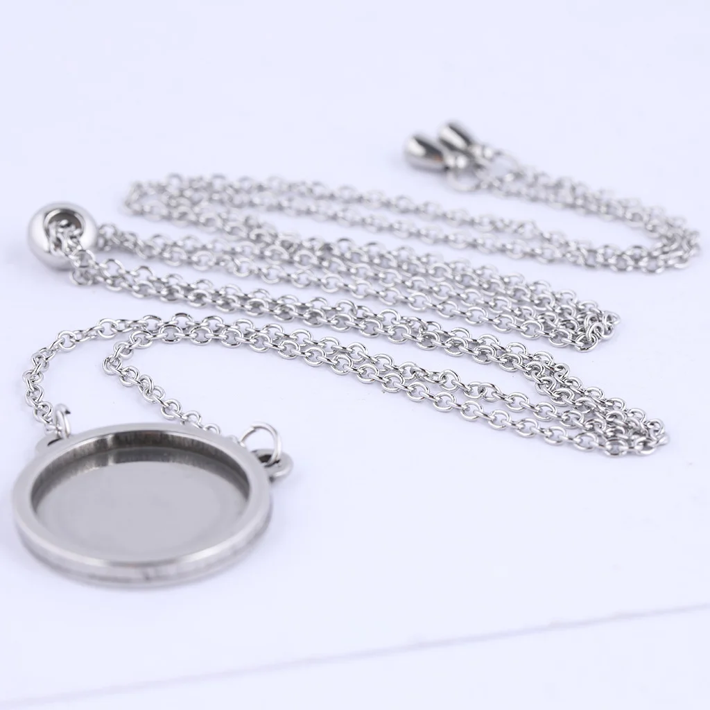 Onwear 5 sztuk ze stali nierdzewnej regulowany Choker naszyjnik wisiorek fasetowane wisiorki 16mm 18mm Cabochon baza ustawienie Blanks Diy Accessorie — zdjęcie 7