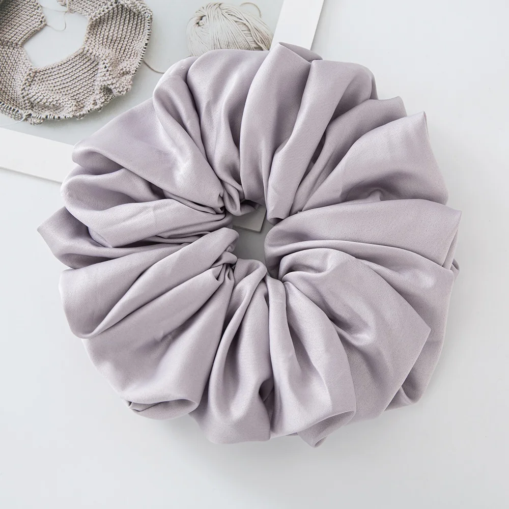 Große Satin-Scrunchies: Übergroße Jumbo-Haargummis für Muslimas, Volumen-Gebende Haarbänder mit Sorgfältiger Verarbeitung – Detail 9