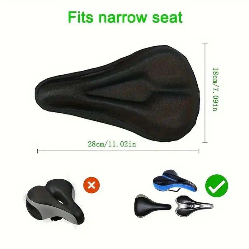 Cycling Saddle Cushion Cover Thickened Cycling Saddle Silicone Cover With Strap Enjoy Road Riding Fun Men Women Saddle Cover For