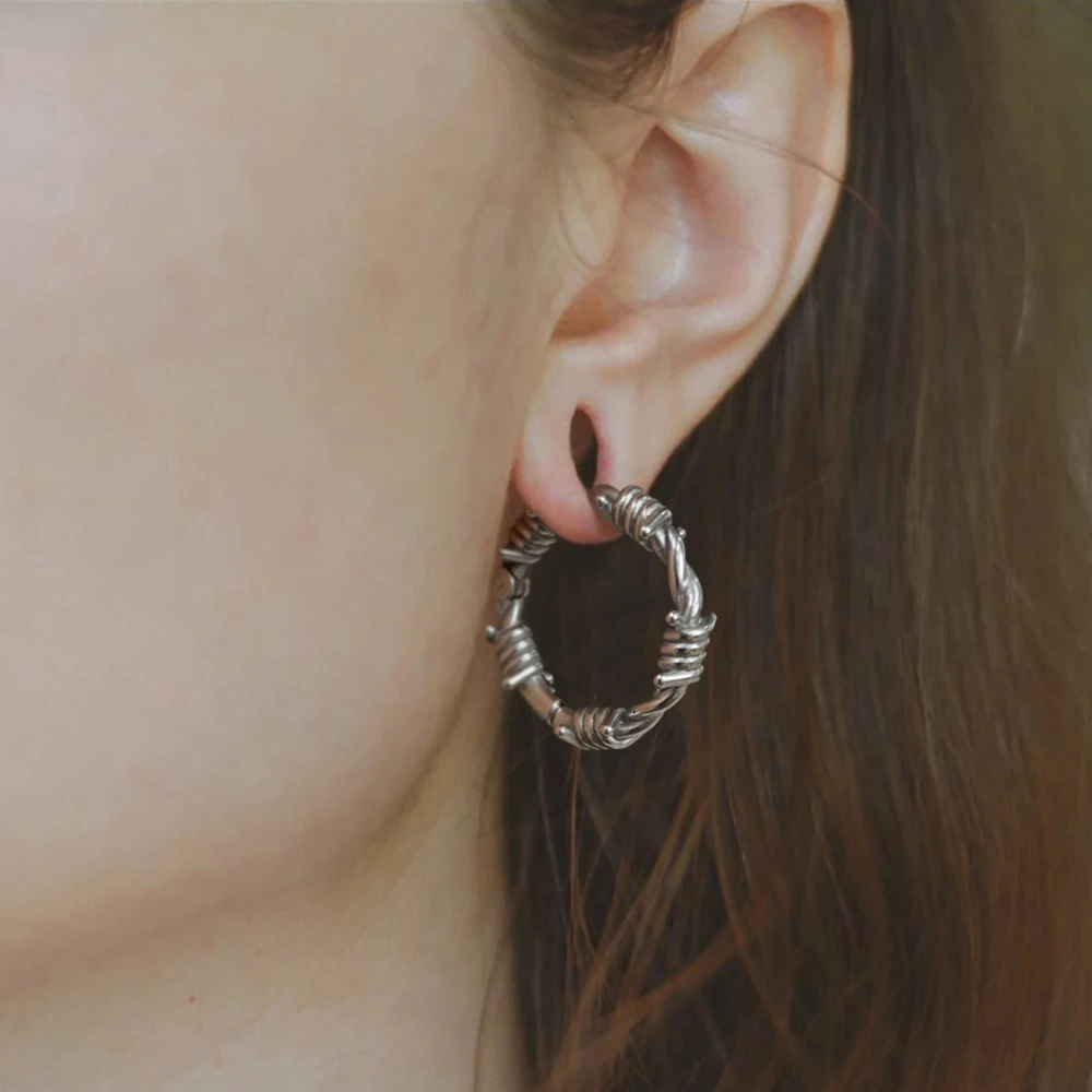 Casvort 2PCS Ohr Gewichte Kleiderbügel Bahre Expander 316 Edelstahl Neue Ankunft Seil Knoten Piercing Körper Schmuck Frauen Männer – Detail 10