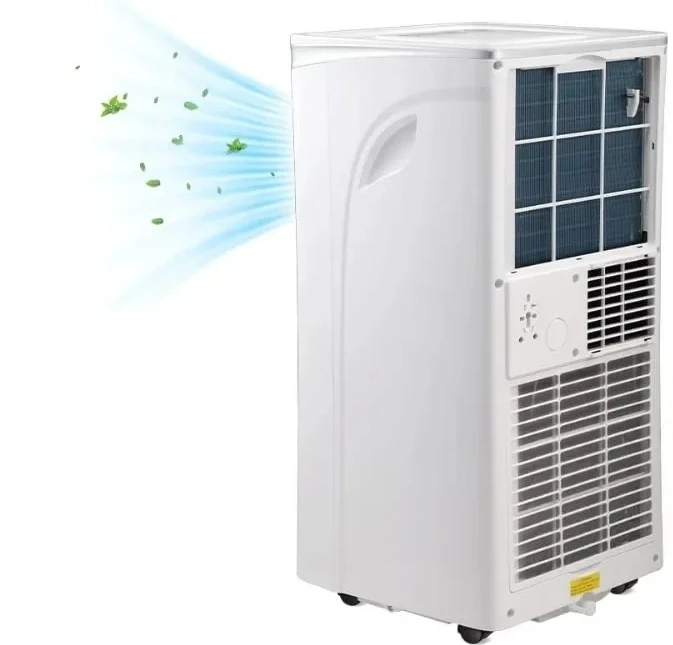 # Ar condicionado portátil, unidade CA portátil de 8000BTU para resfriadores de ambientes de até 350 pés quadrados, ar condicionado 3 em 1 com resfriamento, ventilador