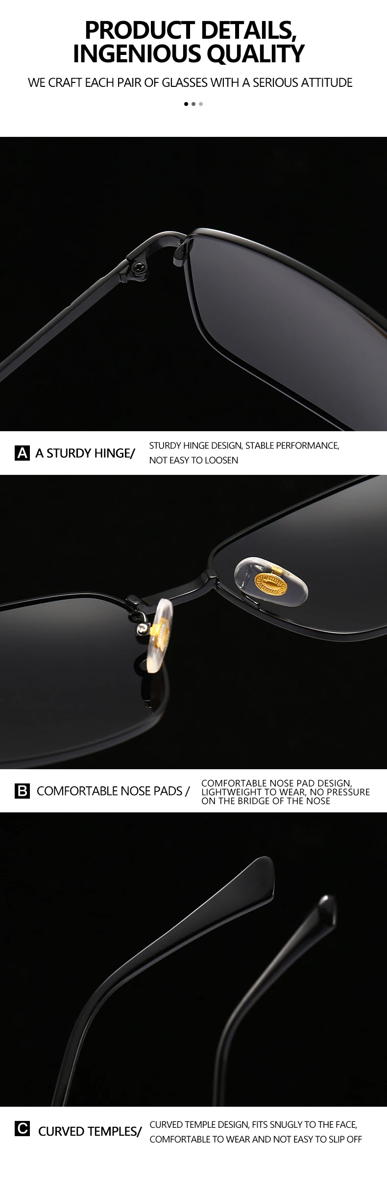 Vintage Metall-Sonnenbrille mit quadratischem Rahmen, polarisiert, Gesichtsformend & Vielseitiger Stil mit UV-Schutz 5047 – Detail 13